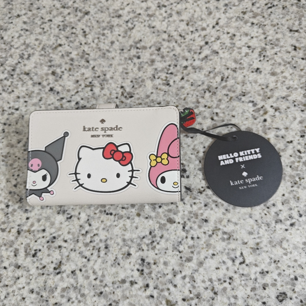 Hello Kitty And Friends X Kate Spade New York Medium Bifold Wallet - Picture 1 of 8